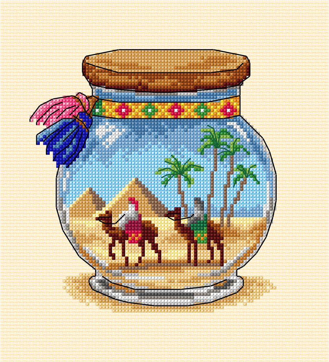 Cross-stitch Kit: 'Vacation Memories - Pyramids' by Orchidea