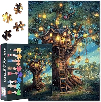 Tree House 1000 Piece Puzzle Adult Fantasy Forest Landscape