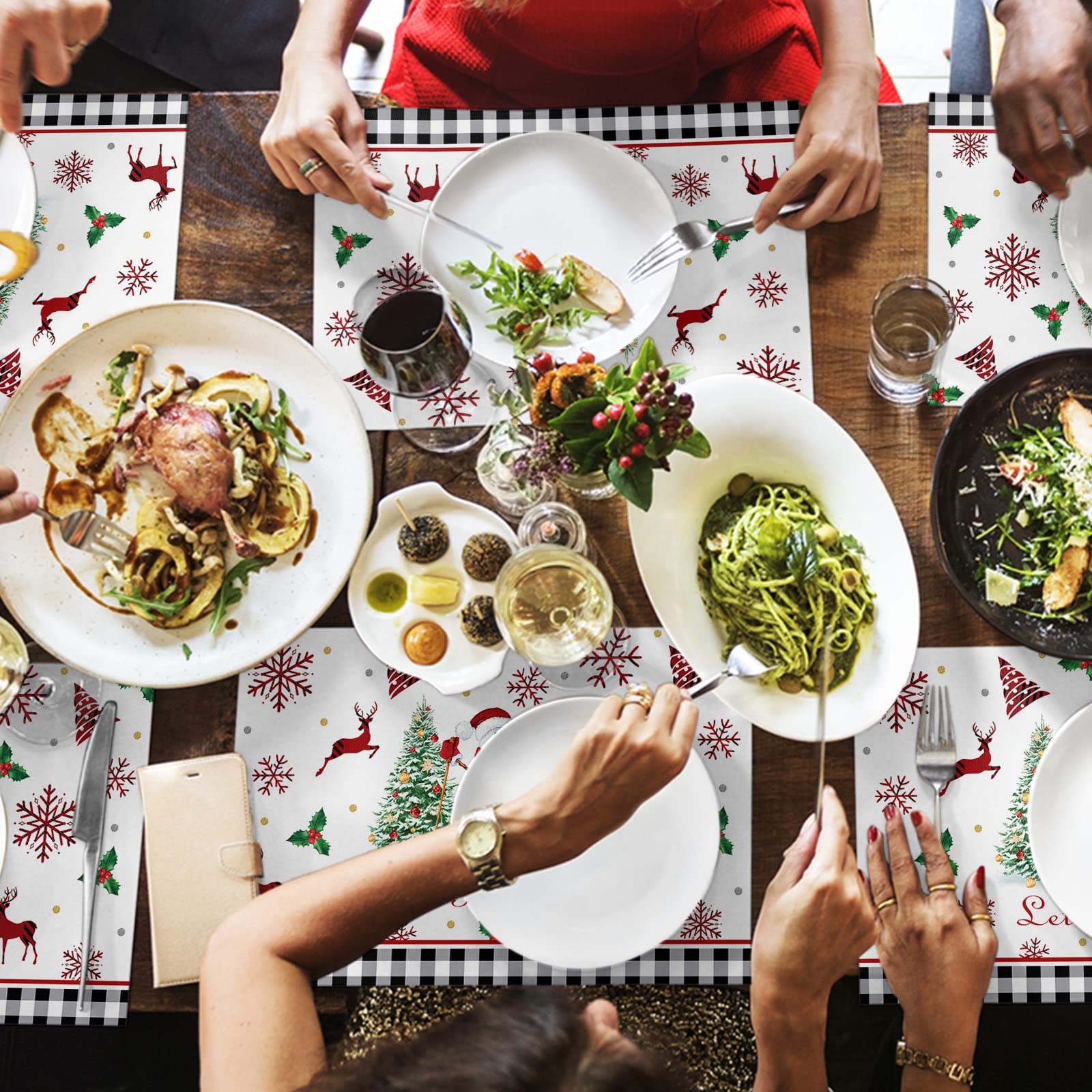 Juego De 6 Manteles Individuales Lavables Y Lavables Para Mesa De Cocina  Resistentes Al Calor Y, image size:1600x1600