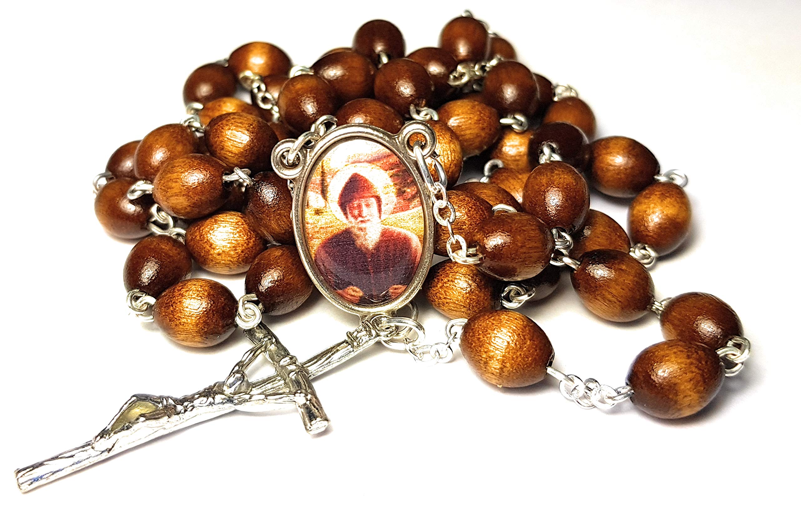 Relic Rosary 3rd Class Saint Charbel Sharbel Makhlouf Maronite Monk and Priest from Lebanon Prayer for Healing