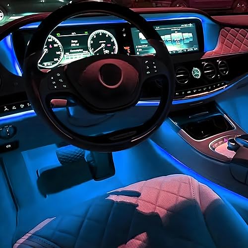 Miniatura 7 de YnGia 2 luces de circulación diurna con encendedor de cigarrillos, luz interior LED para automóvil, tira de luz diurna DRL, impermeable, lámpara