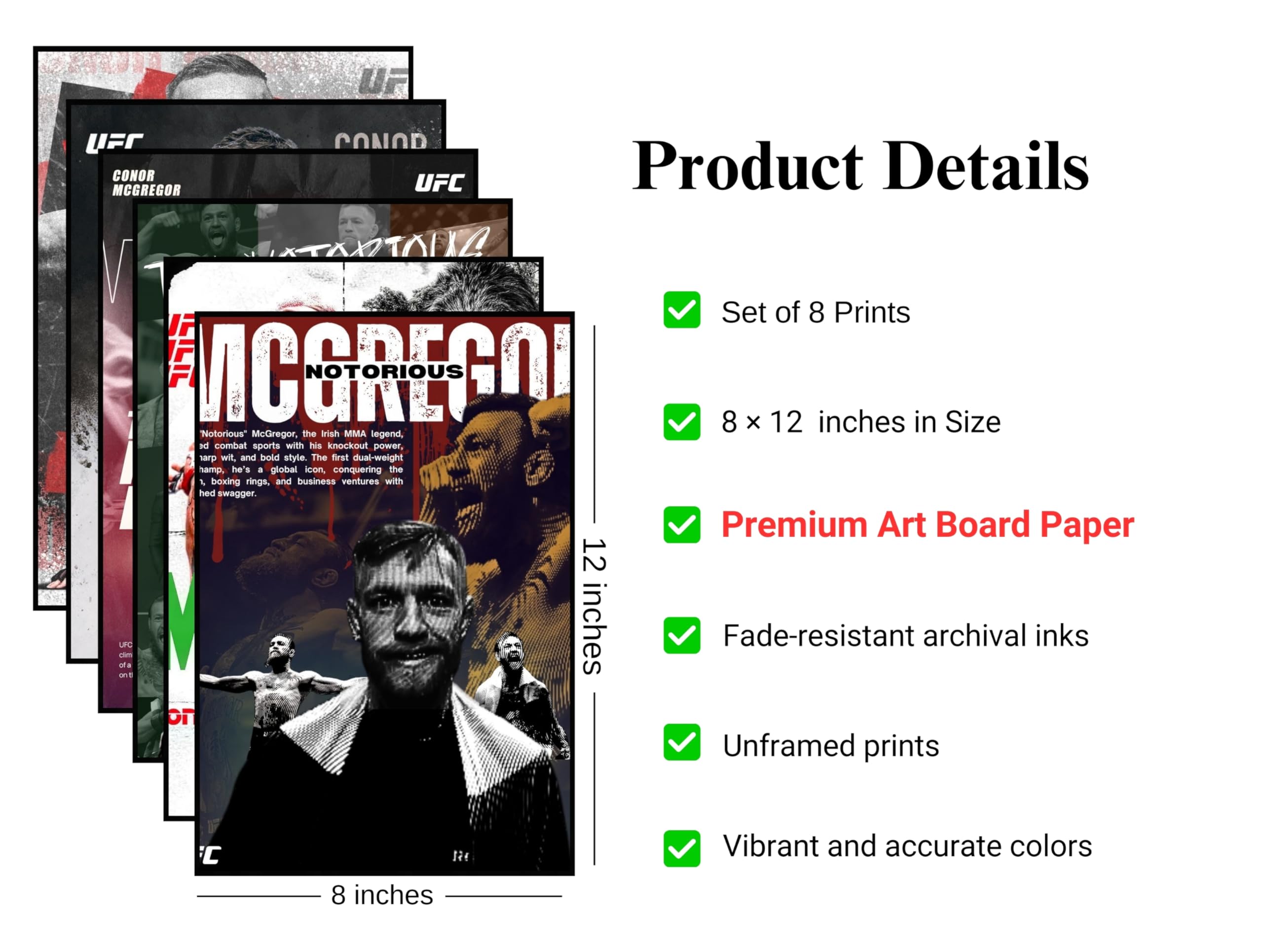 Conor McGregor Posters - UFC Wall Art -3
