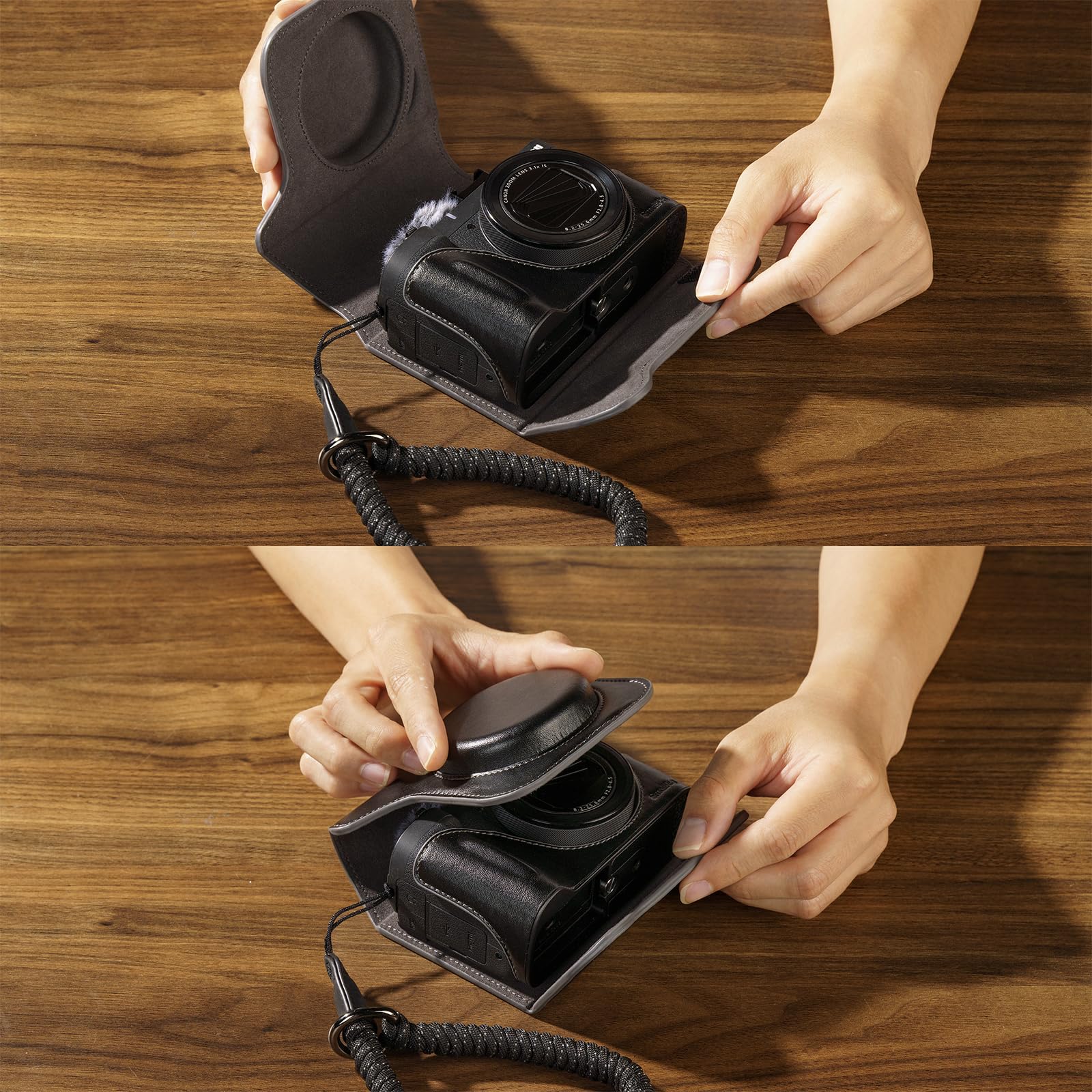 Amazon.co.jp: SmallRig カメラ用レザーケージキット PowerShot V1用 