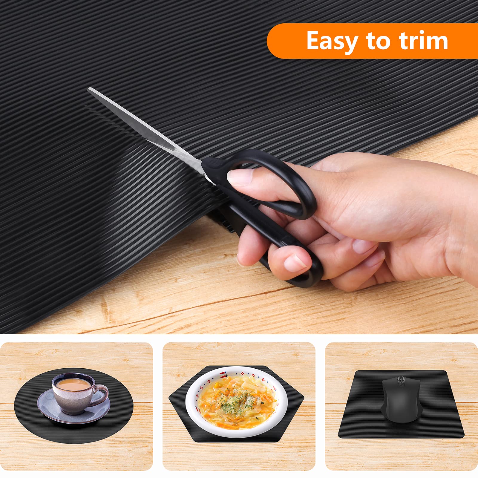 Revestimientos de estante para gabinetes de cocina, forro de cajón no adhesivo, material EVA, tapete de armario, tapete de refrigerador, lavable, forro de nevera para gabinetes, almacenamiento y
