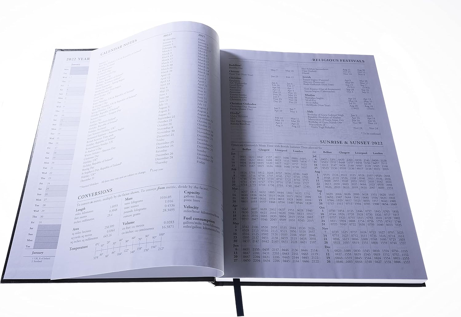 Collins Essential A4 Day to Page 2022 Diary - Light Blue