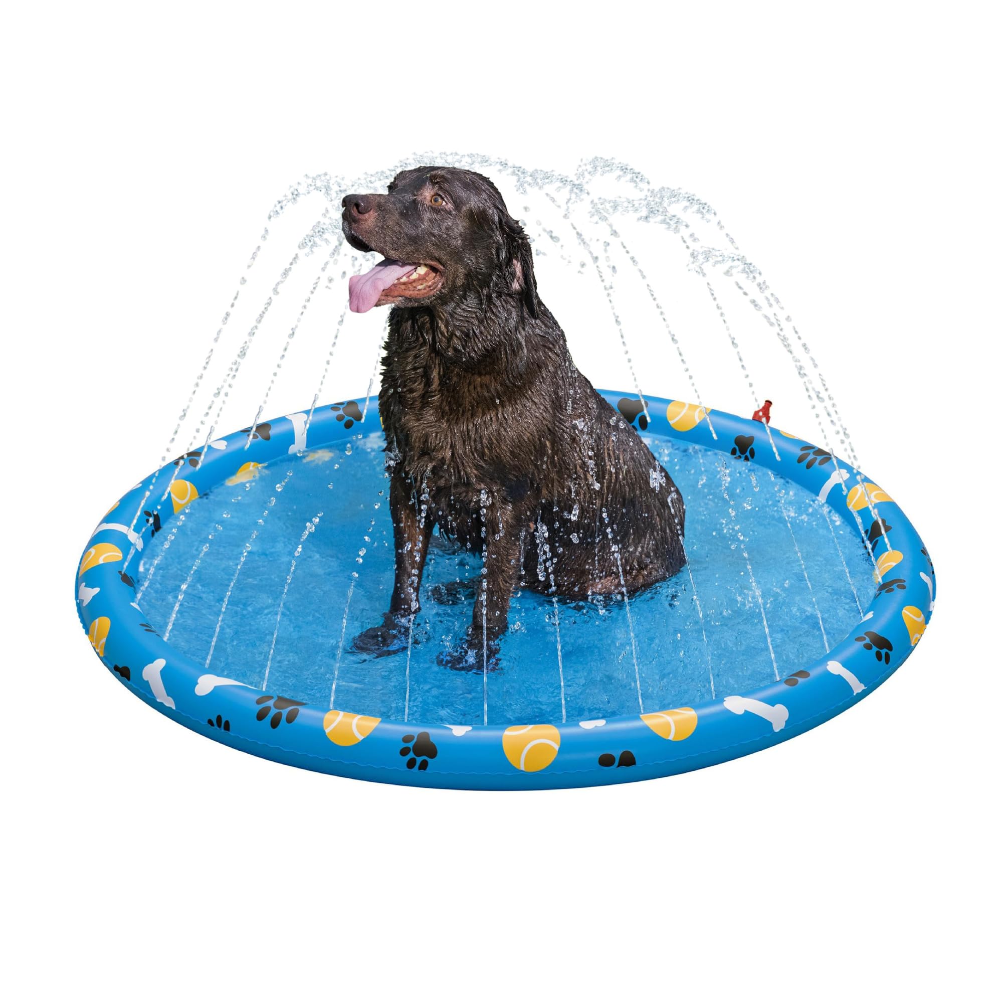 Bestway Dog Splash Pad Sprinkler Mat, Non-Slip Splash Sprinkler Pad for Dogs, Dog Pool and Splash Water Play