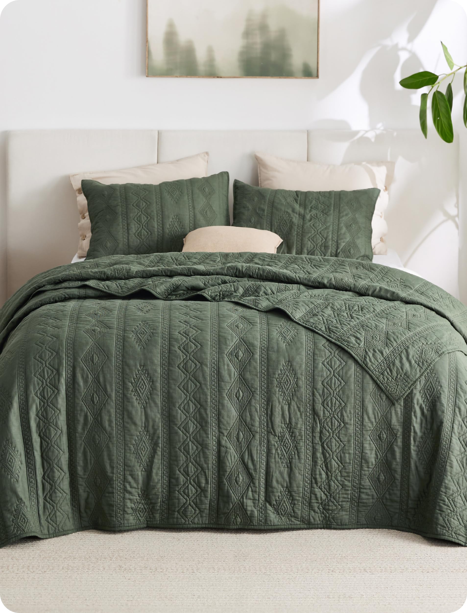 Bedsure 100% Cotton Quilt Set Queen