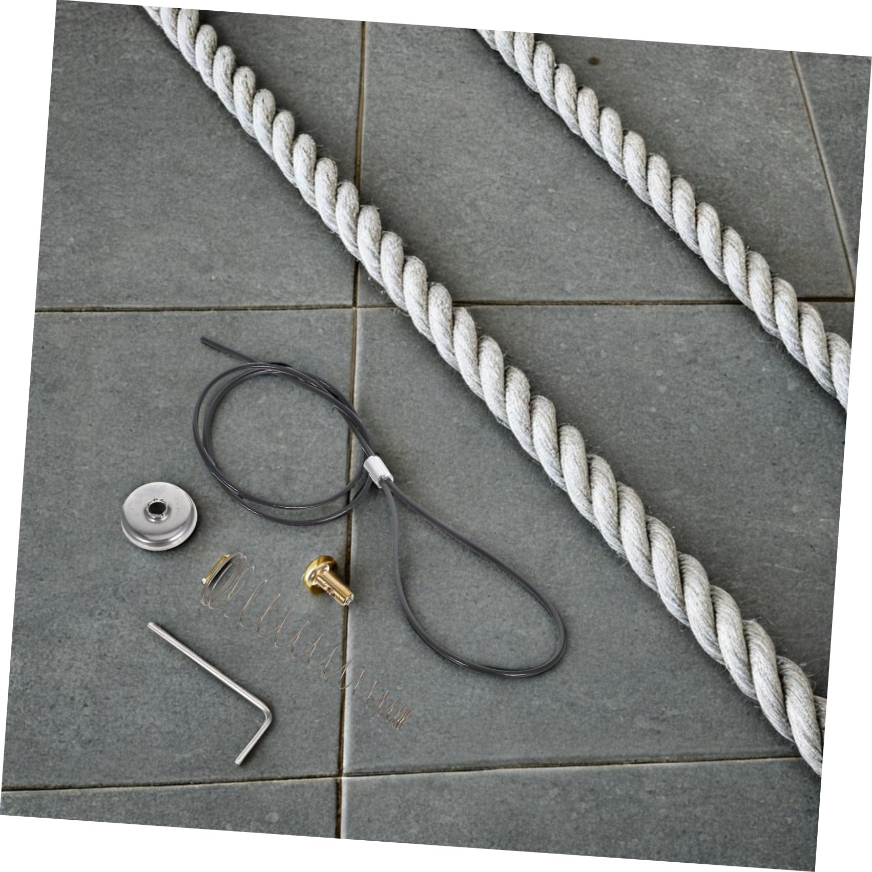 DOITOOL 2 juegos Cables con para Pestillo de Puerta de Madera Resistente la Intemperie Acero Inoxidable Recubrimiento PVC para Cierre Seguro y Fácil Instalación Puertas de Jardín y Cercas