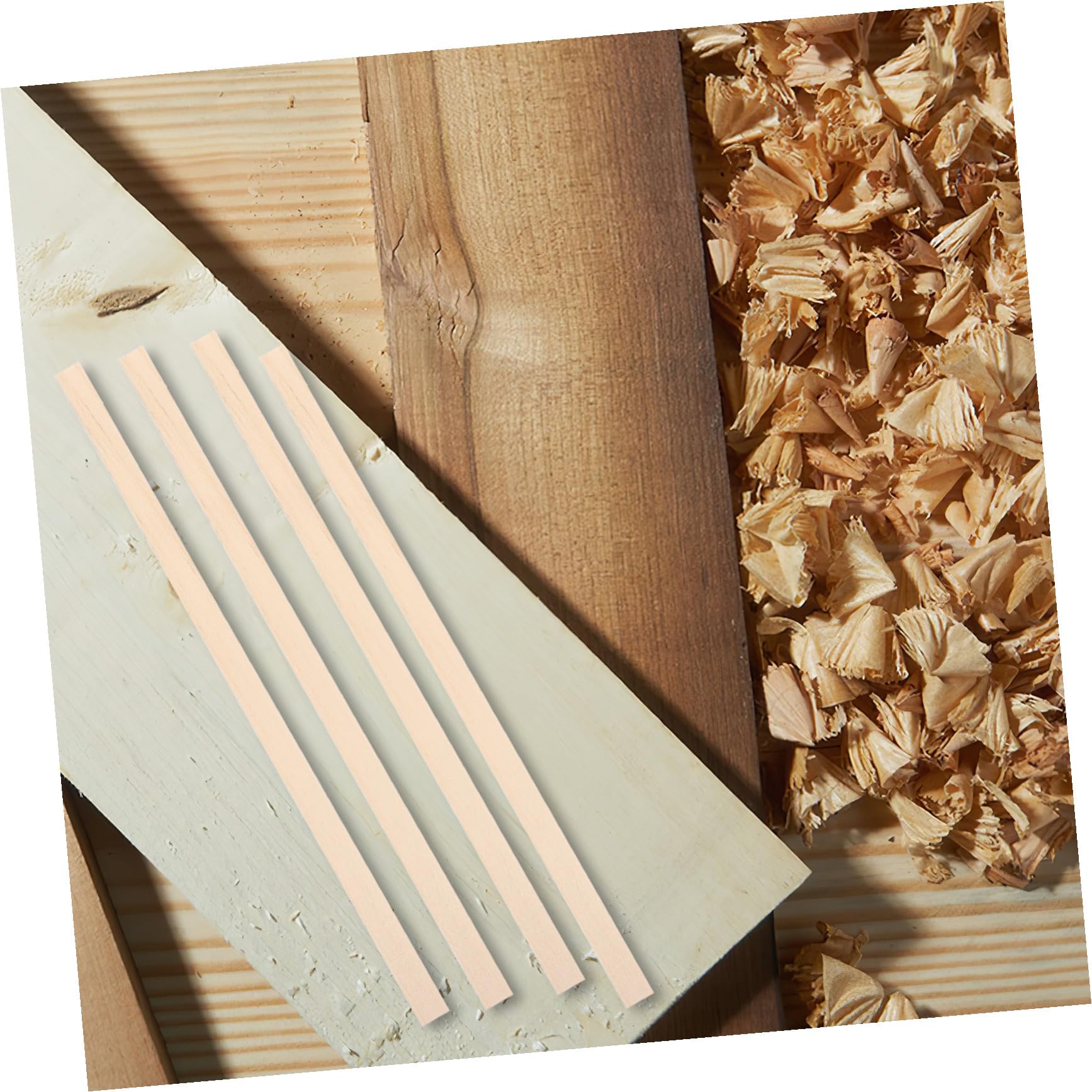 Gadpiparty 60 Stück Quadratische Holzbearbeitungsdübel aus Lindenholz 25 X 1cm Flexibel und Zuschneidbar für Selbstgemacht Holzbastelarbeiten und Modellbau zu Hause