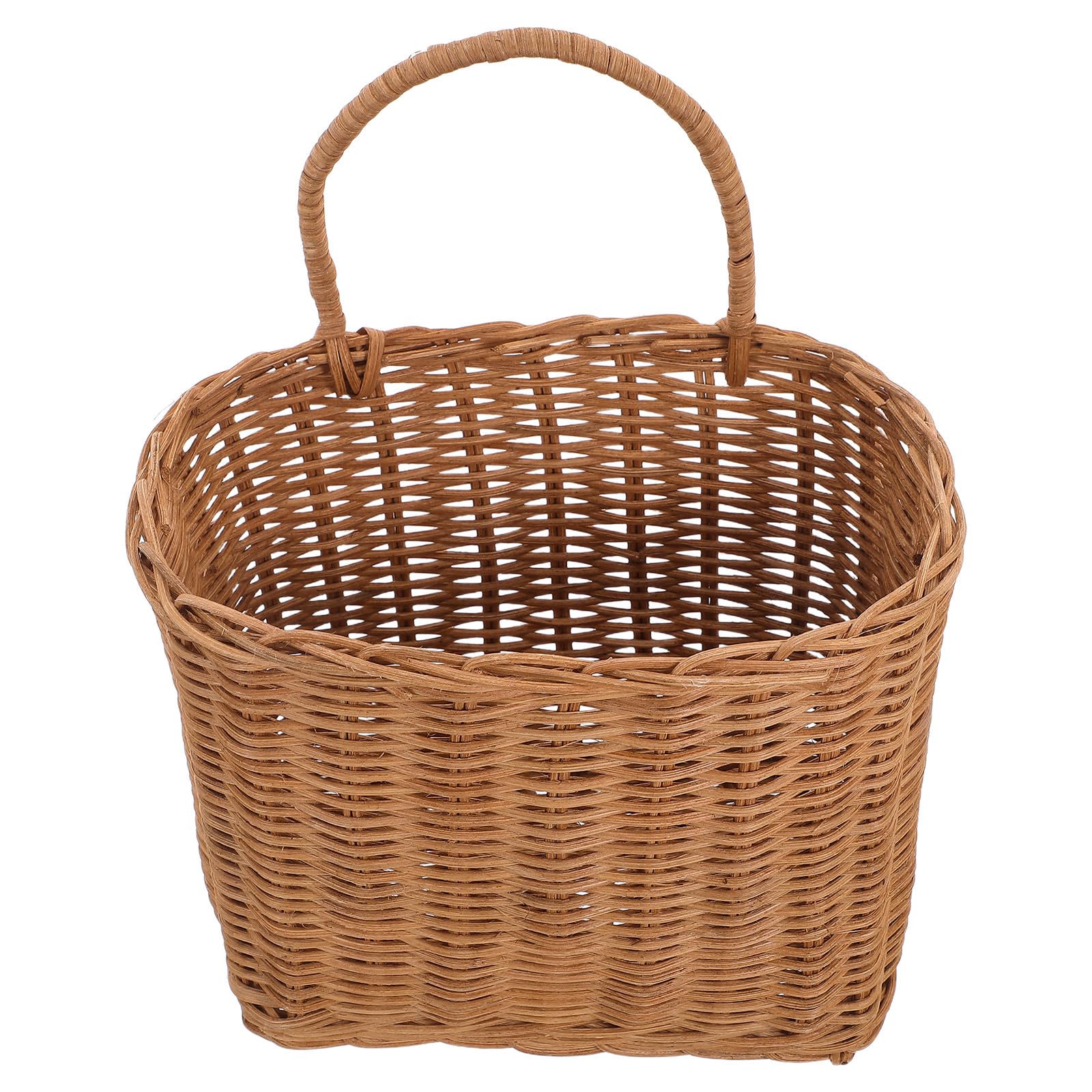 Cesta de mimbre artesanal para frutas Yardwe, organizador colgante decorativo de alta calidad