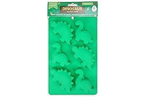 Handstand Kitchen Dinosaur Buddies T-Rex and Stegasaurus Shaped Silicone Cupcake Mold