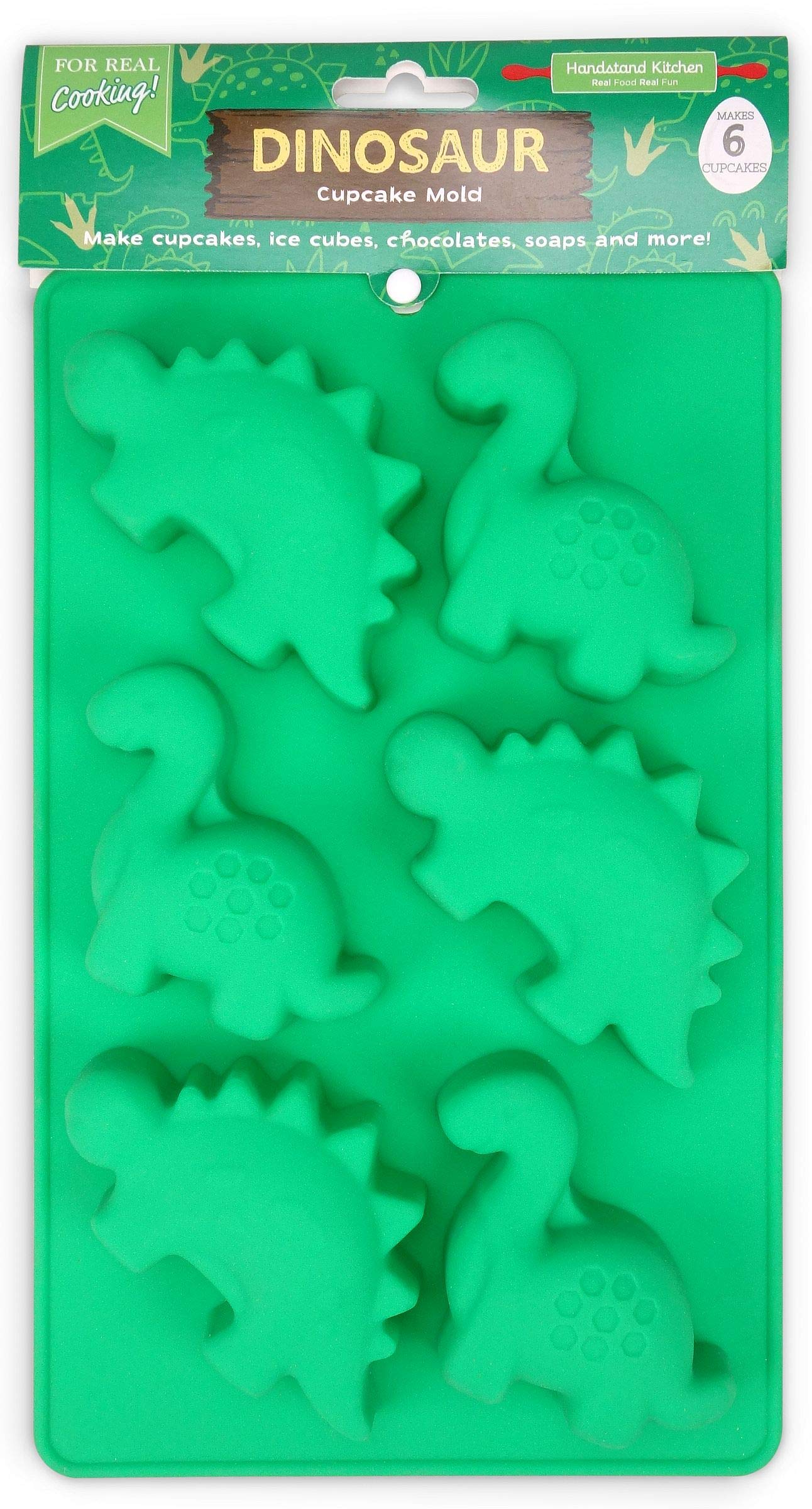 Dinosaur Buddies T-Rex and Stegasaurus Shaped Silicone Cupcake Mold
