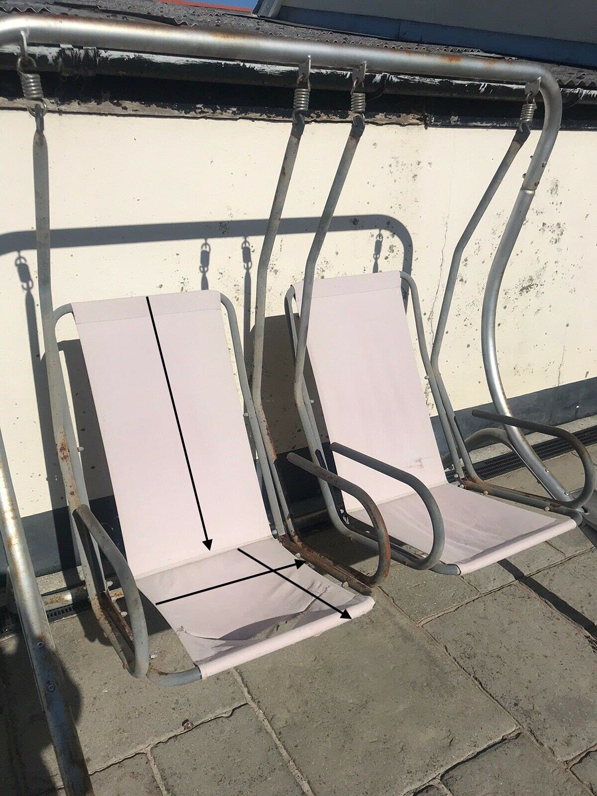 Copertura di ricambio per dondolo da giardino, dimensioni personalizzate, su misura, per dondolo da giardino (dimensioni personalizzate fino a 160 cm di larghezza, grigio)