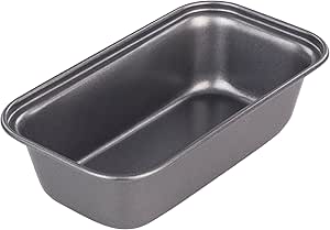Chef Aid Mini loaf pan, Non-Stick, Rectangular Bread pan, 15.5 x 8.5 x 4.5 cm Ideal for Small breads, Loaves, Cakes and Pastries, for Individual portions and Desserts, Grey