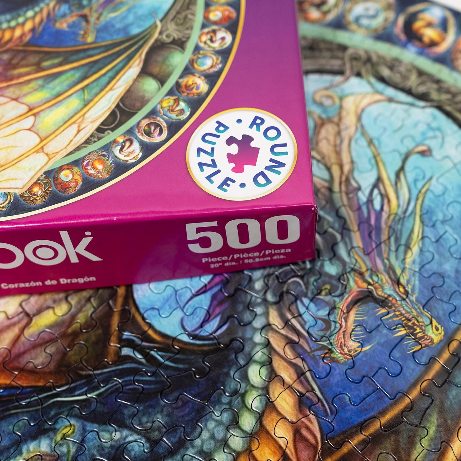 Amazon.com: Springbok's Dragon Heart 500 Piece Round Jigsaw Puzzle