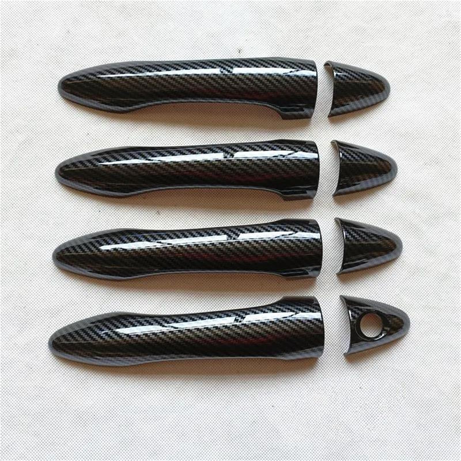 PIWINE for Kia for Cerato K3 for Forte YD 2013 2014 2015 2016 2017 Car Door Handle Cover Trim Plastic Imitation Carbon Fiber(Type K)