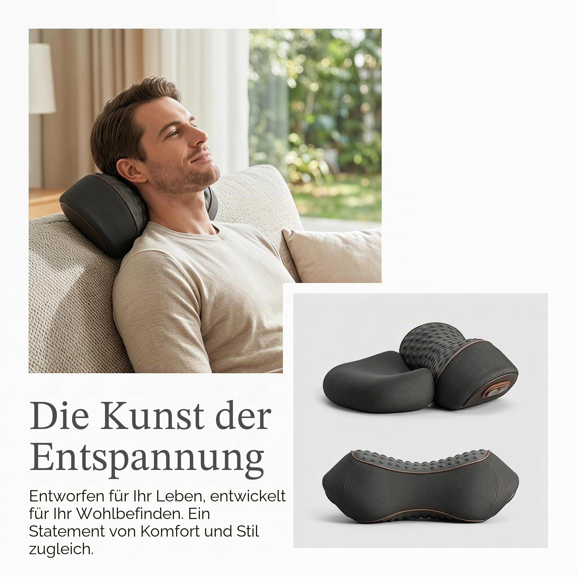 2027 Revitool PhysioRest 3in 1 Massagekissen, 39° Winkel Revitool Nacken