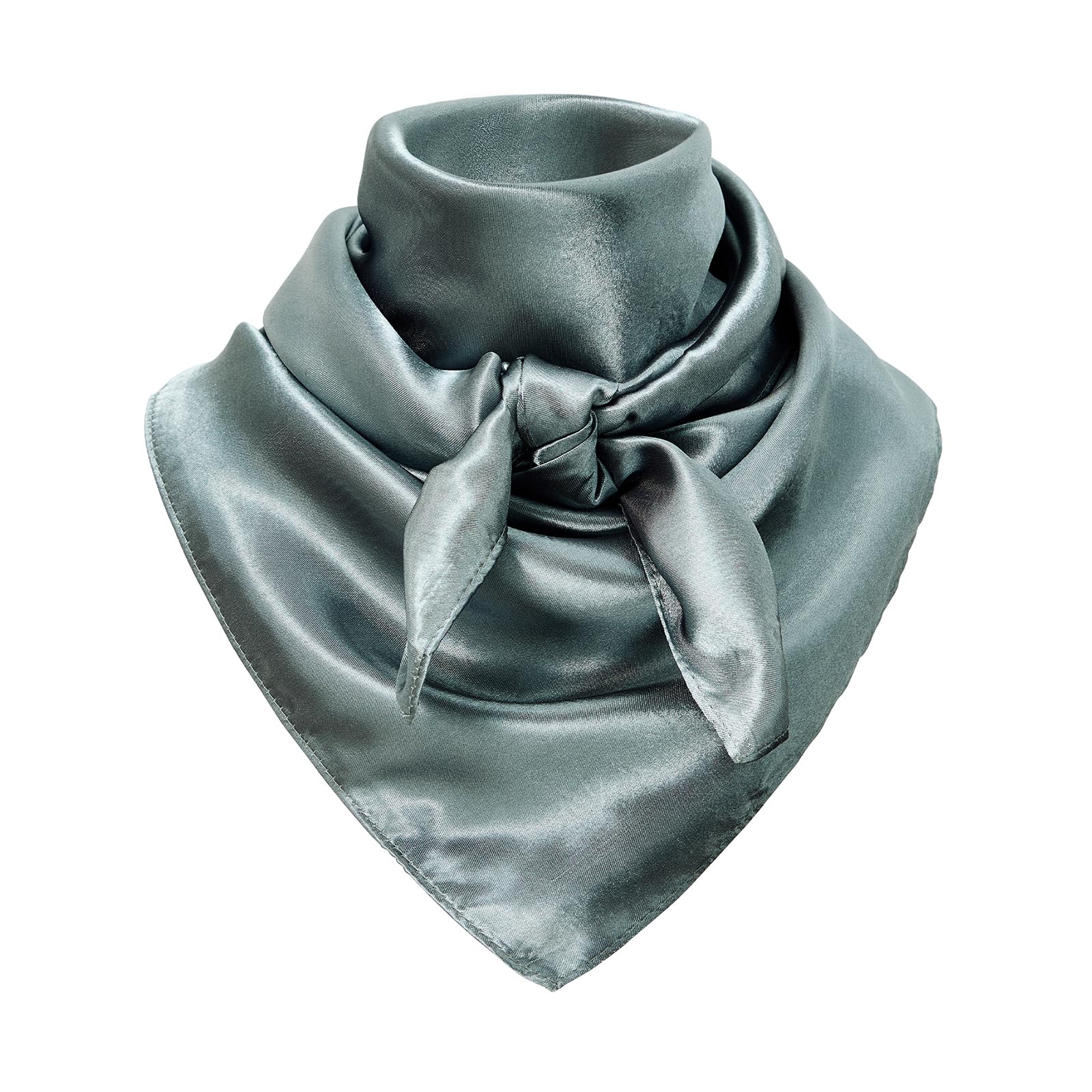 American Trends Wild Rag Cowboy Scarf for Men 35 Inch Western Head Scarf Silk Feeling Cowboy Scarves Neck