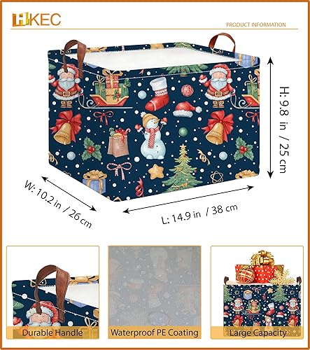 Miniatura 225 de Cesta de almacenamiento rectangular con asas, cesta de almacenamiento plegable, caja de libros, cesta de regalo (calabaza enojada)