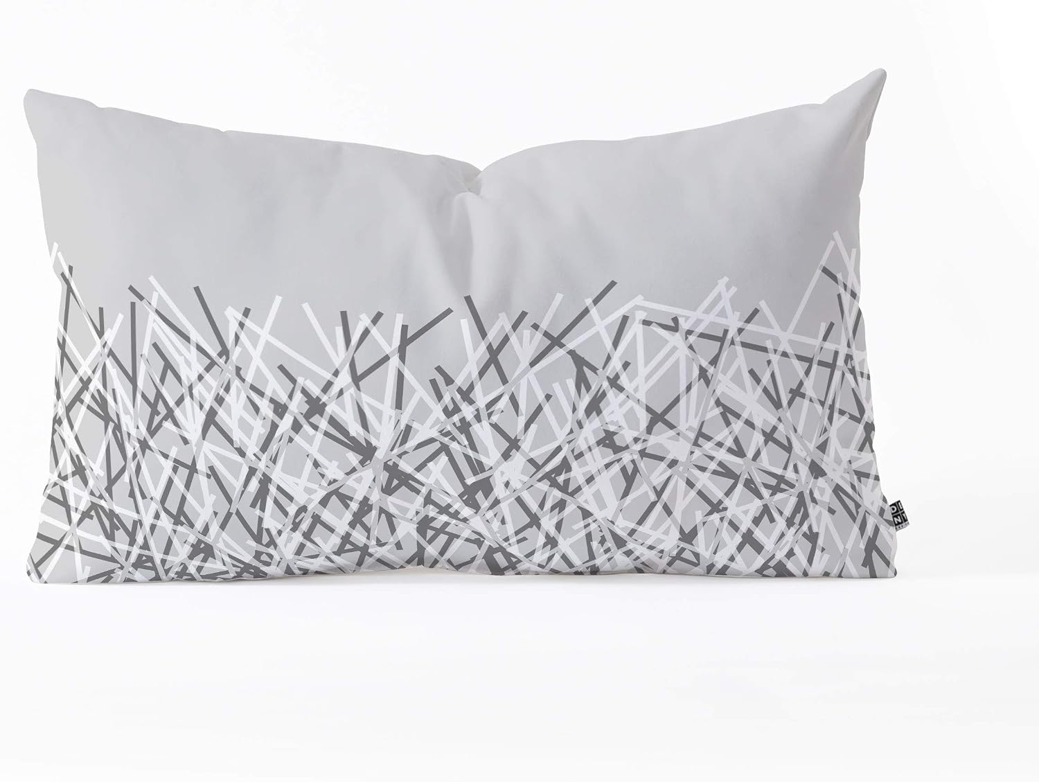 Deny Designs Mareike Boehmer Stripes 1 Oblong Throw Pillow, 26" x 16", Gray