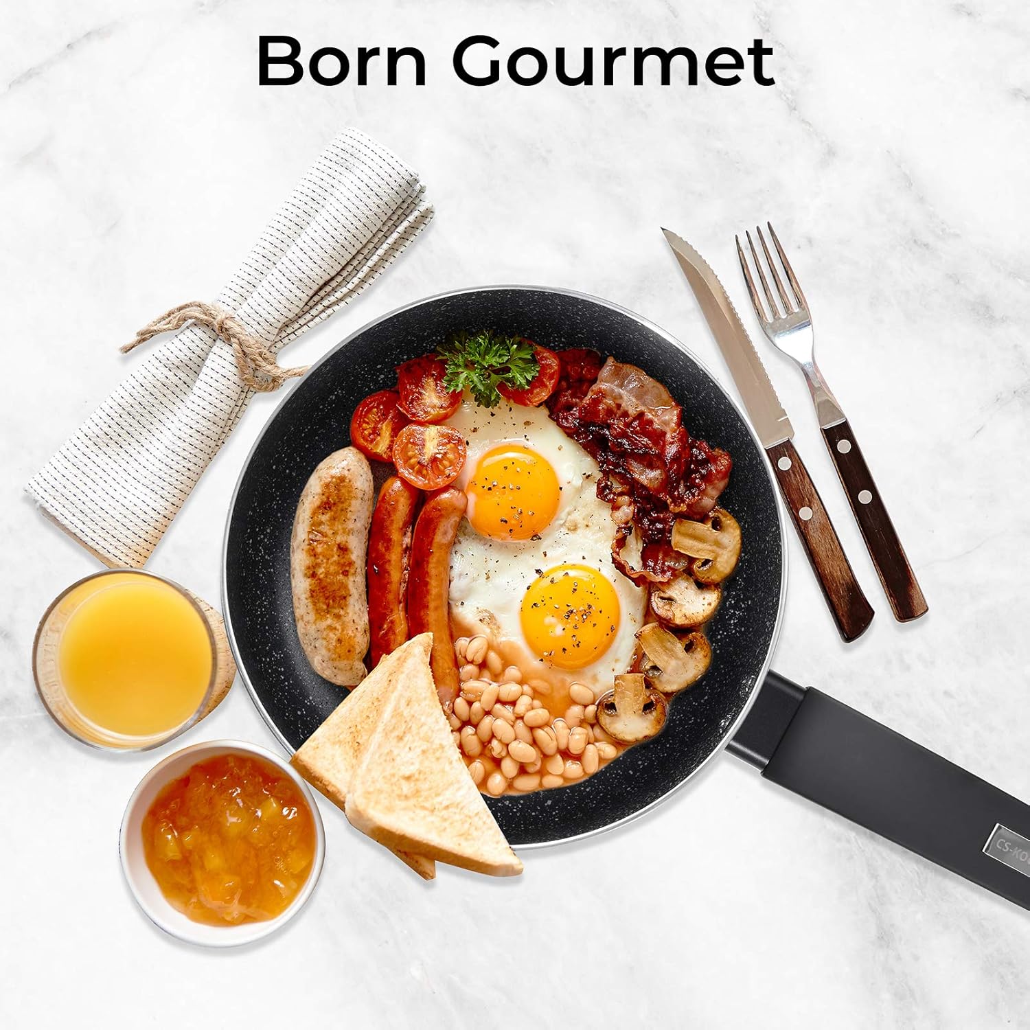 KOCH SYSTEME CS 3 Quart Saucepan - 3 Quart Pot with Nonstick Granite Coatings, 4.4" Deep Sauce Pan with Lid, Heating, Nonstick Saucepan Comfortable Handle, Sauce Pot 3 QT