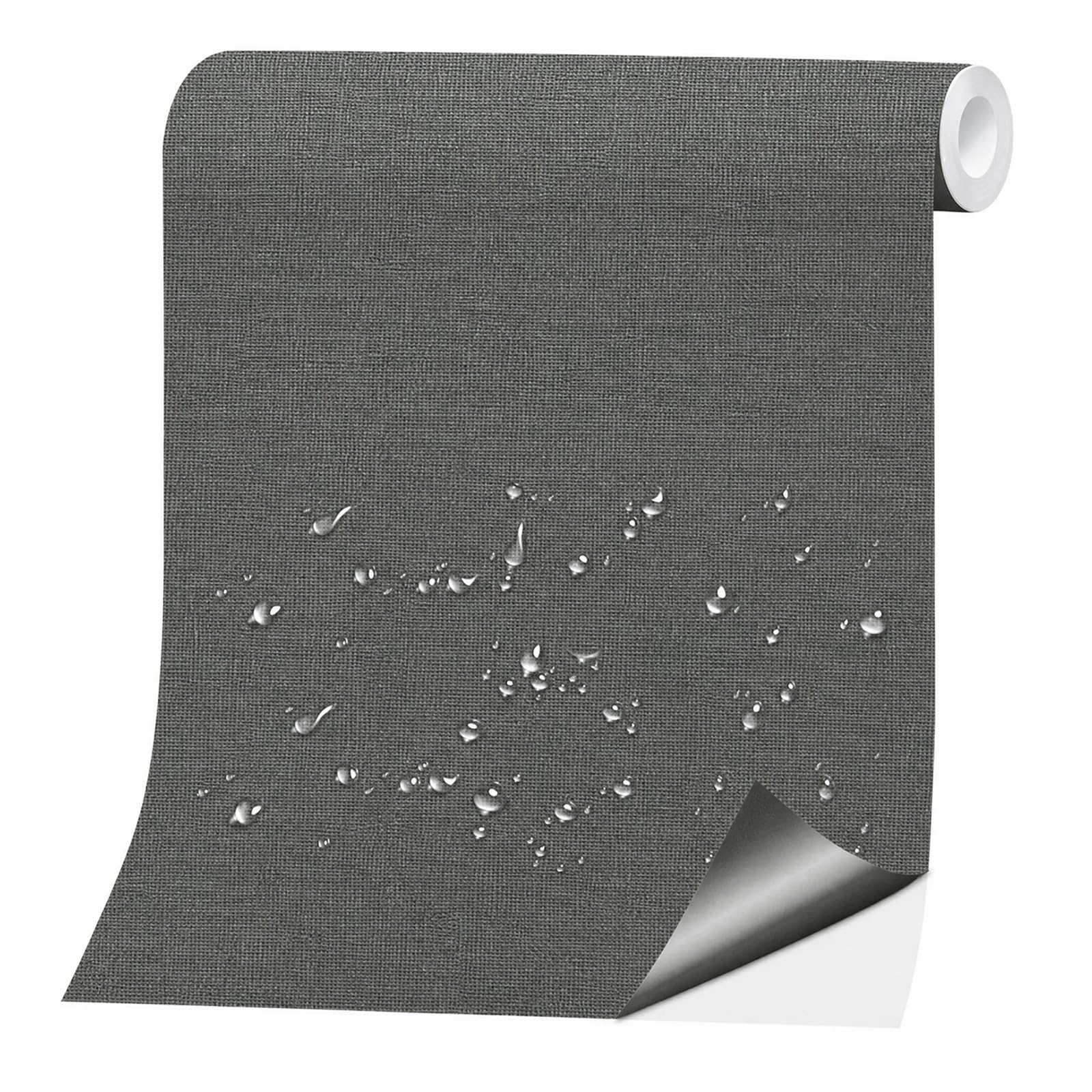 Skystuff Self-Adhesive Canvas Repair Tape, Heavy Duty Waterproof Fabric Repair Patches for Sofa, Chair, Awning, Tent, Clothes, Camping Outdoor Gear, Instant Strong Fix, 30x150cm, Dark Grey