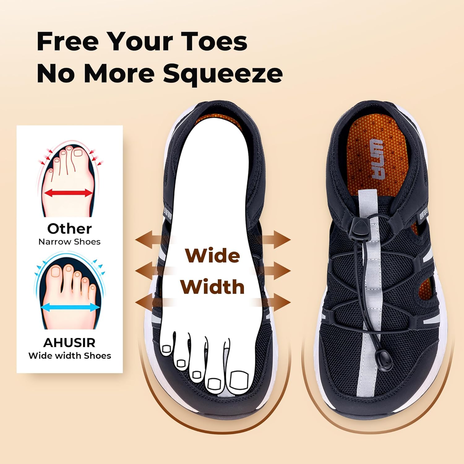 Mens Closed Toe Wide Width Hiking Sandals Summer Walking Water Shoes Comfortable Recovery Fisherman Sport Sandals