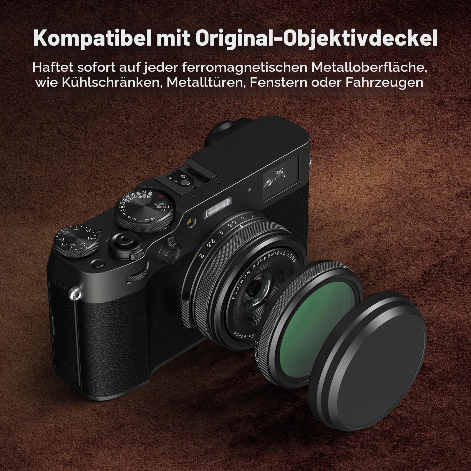 SMALLRIG UV-Filter für FUJIFILM X100VI / X100V, 99% Lichtdurchlässigkeit, optische Glaslinse, wasserdicht und Kratzfest, Leichter Aluminiumrahmen, Objektivschutzfilter, Reinigungstuch (Schwarz)-5852