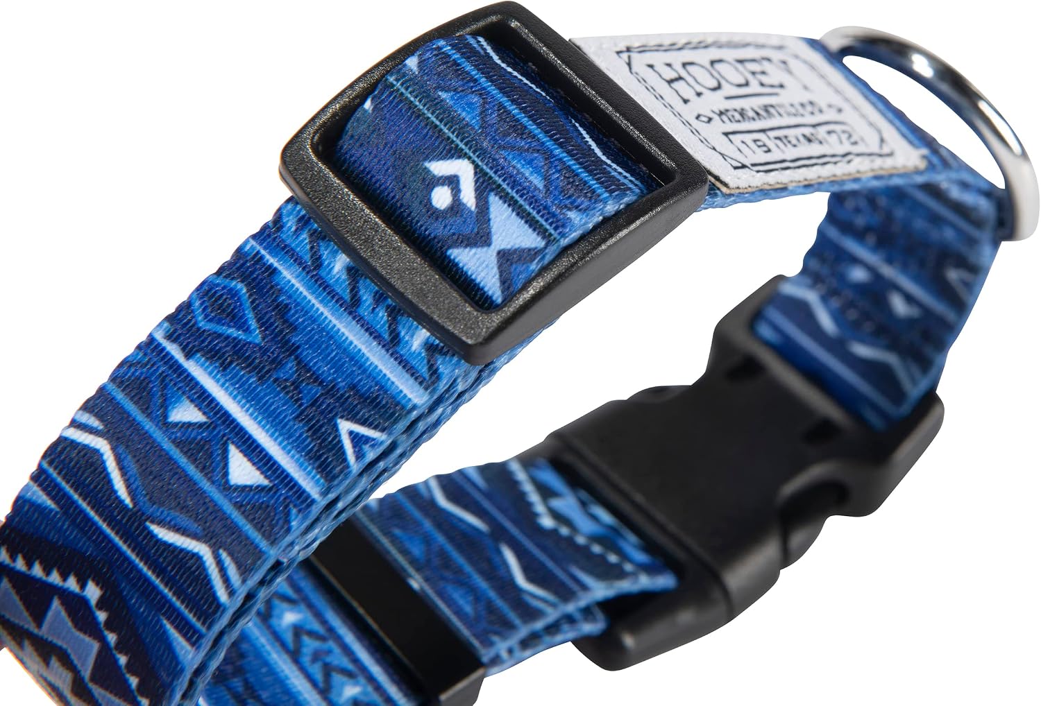 Hooey Nomad Dog Collar, Durable Polyester Webbing Collar with Graphic-Inspired Prints, Ombre Aztec, Medium