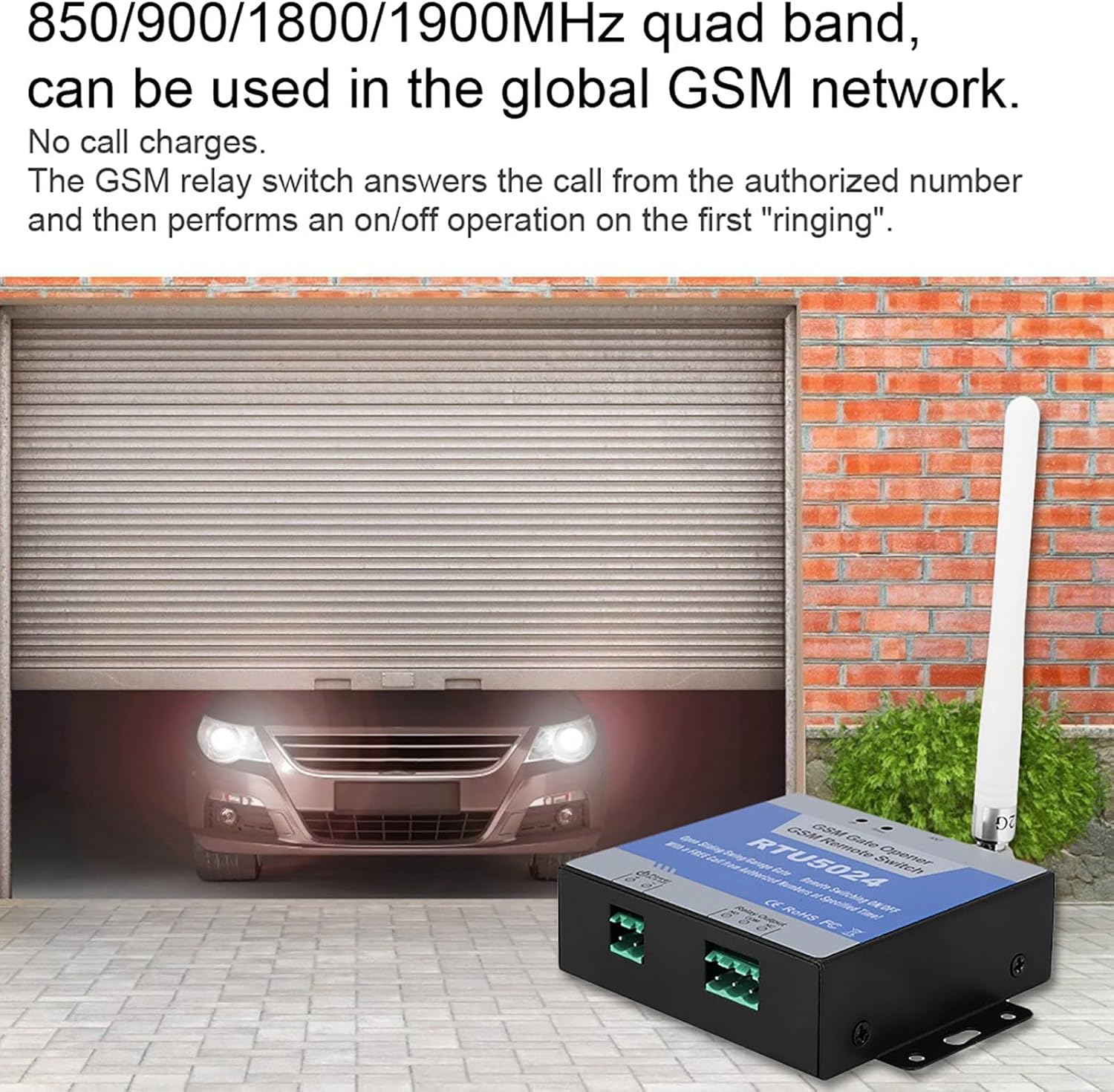 GSM Gate Opener, RTU5024 GSM Mobile Phone Access Controller Remote Control Switch SMS Door Control