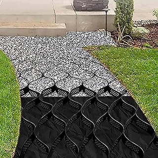 Gravel Grid System, 2" Depth Permeable Stabilization System Ground Grid for Driveway Walkway DIY Patio, Parking Lot, Grass, and Gravel(Size : 1x2m/3.3x6.5ft) (Size : 6x8m(20x26ft))