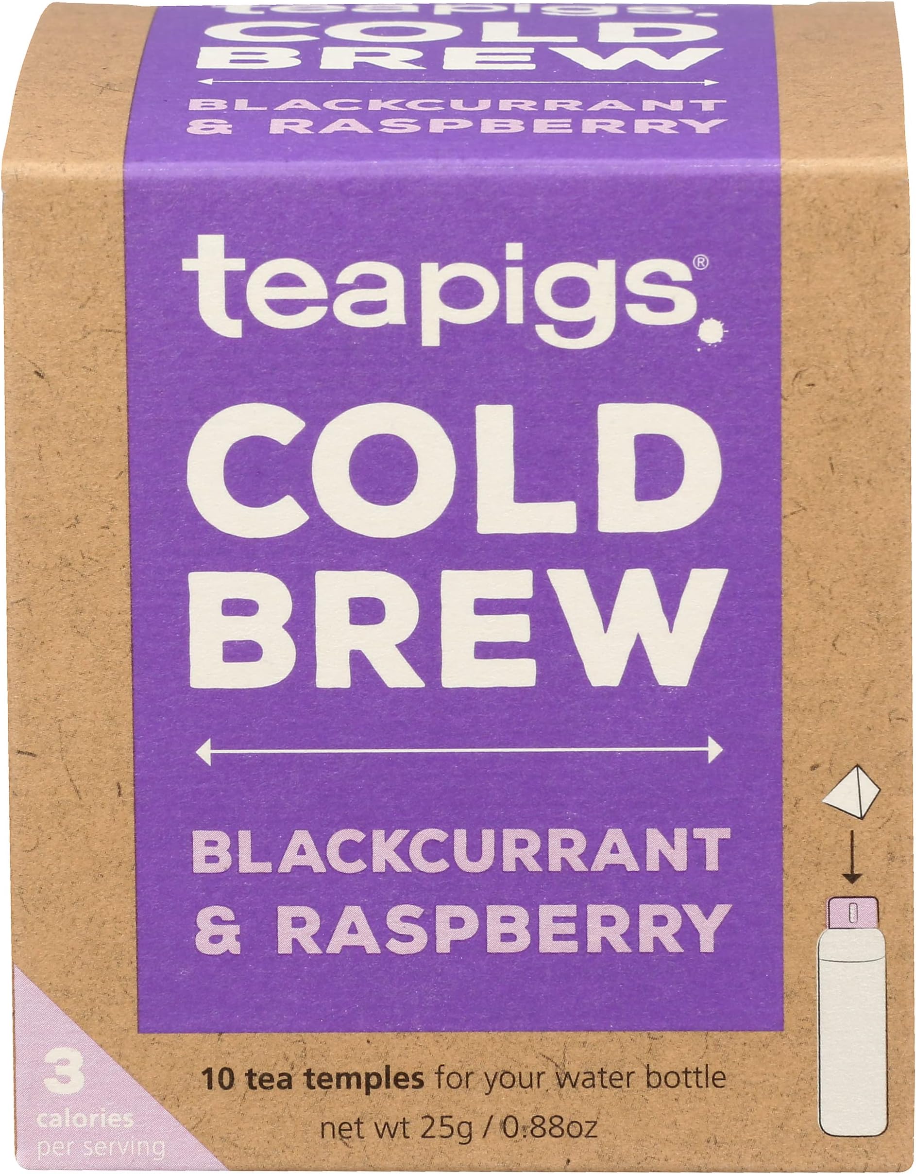 Blackcurrant and Raspberry Cold Brew Tea Bags (1 Pack of 10 Tea Bags)