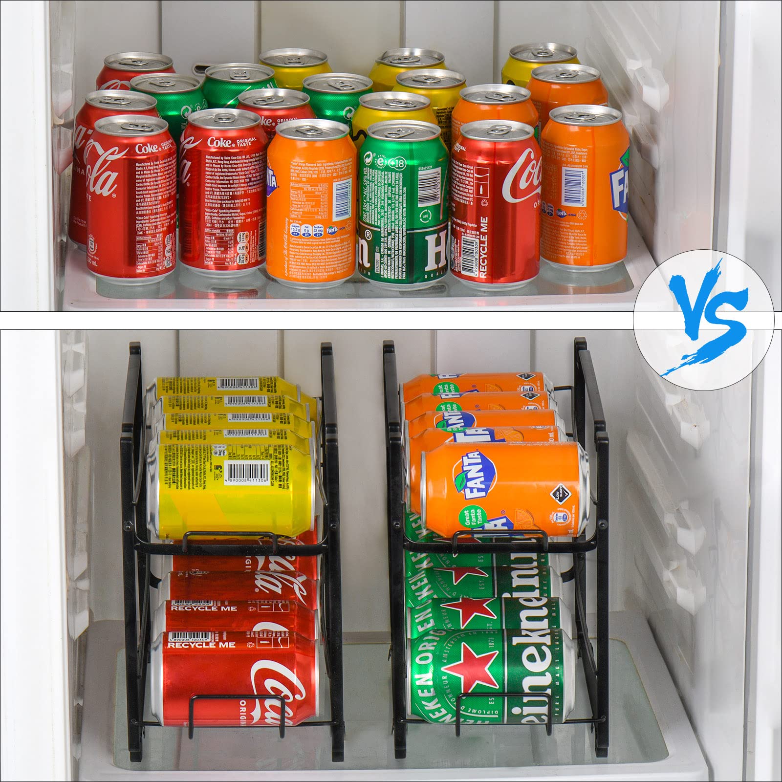 Amazon｜Toplife 缶ストッカー 2個セット 缶収納ラック 350ml 缶ビール