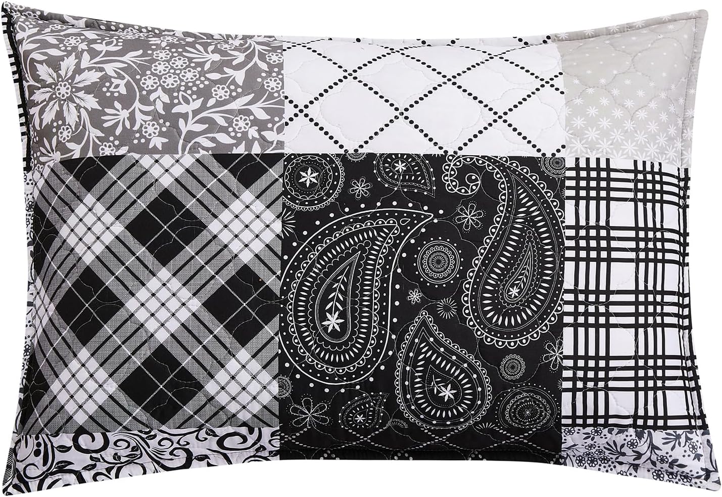 Virah Bella - Full/Queen Rustic Quilt Set with Matching Tote - Cabin Bedding Comforter Set 2 Shams - Polyester Patchwork Microfiber Back, Warm and Comfortable, Lodge Décor - Paisley Patchwork