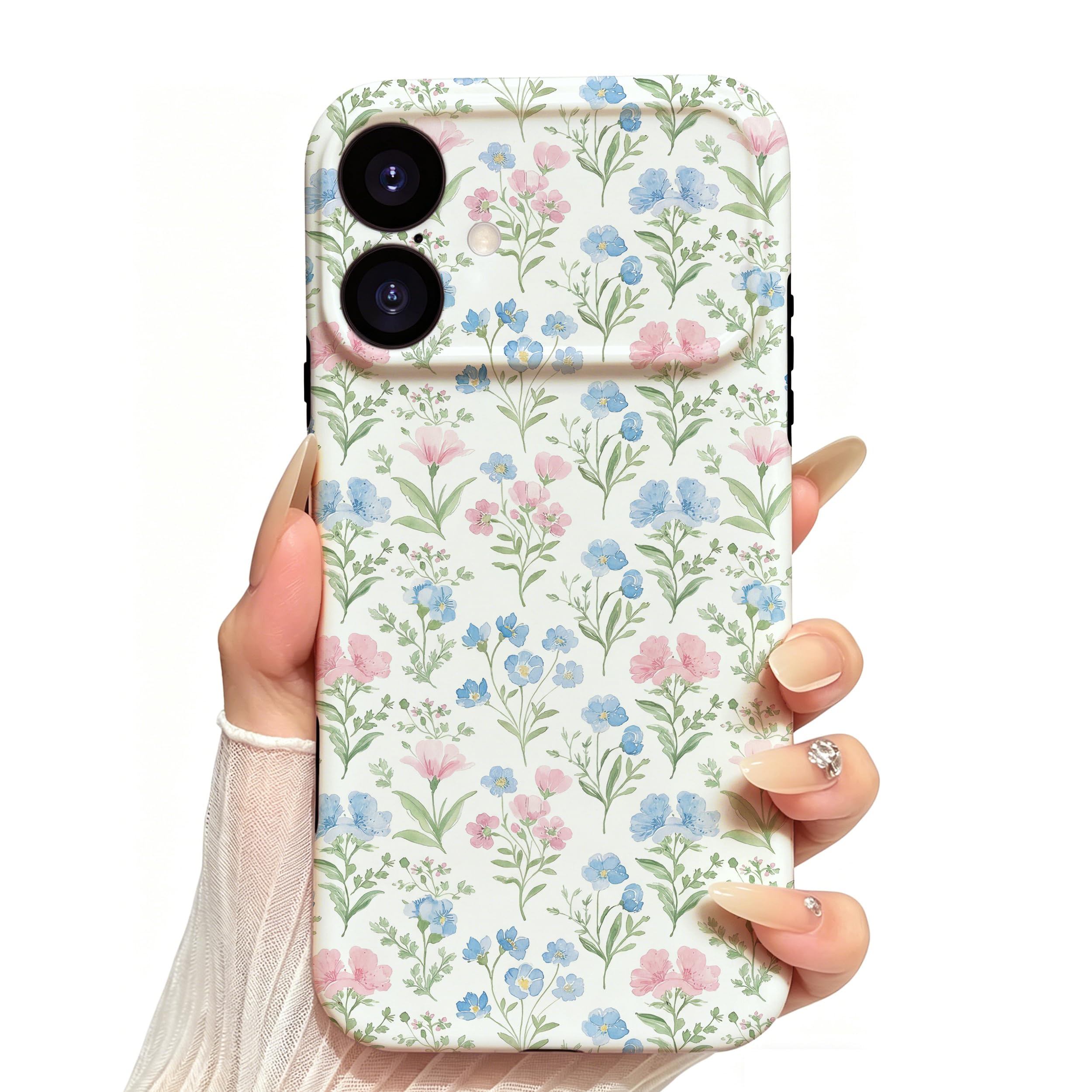 Coque iPhone 16 protection complète caméra motif floral rigide - 8