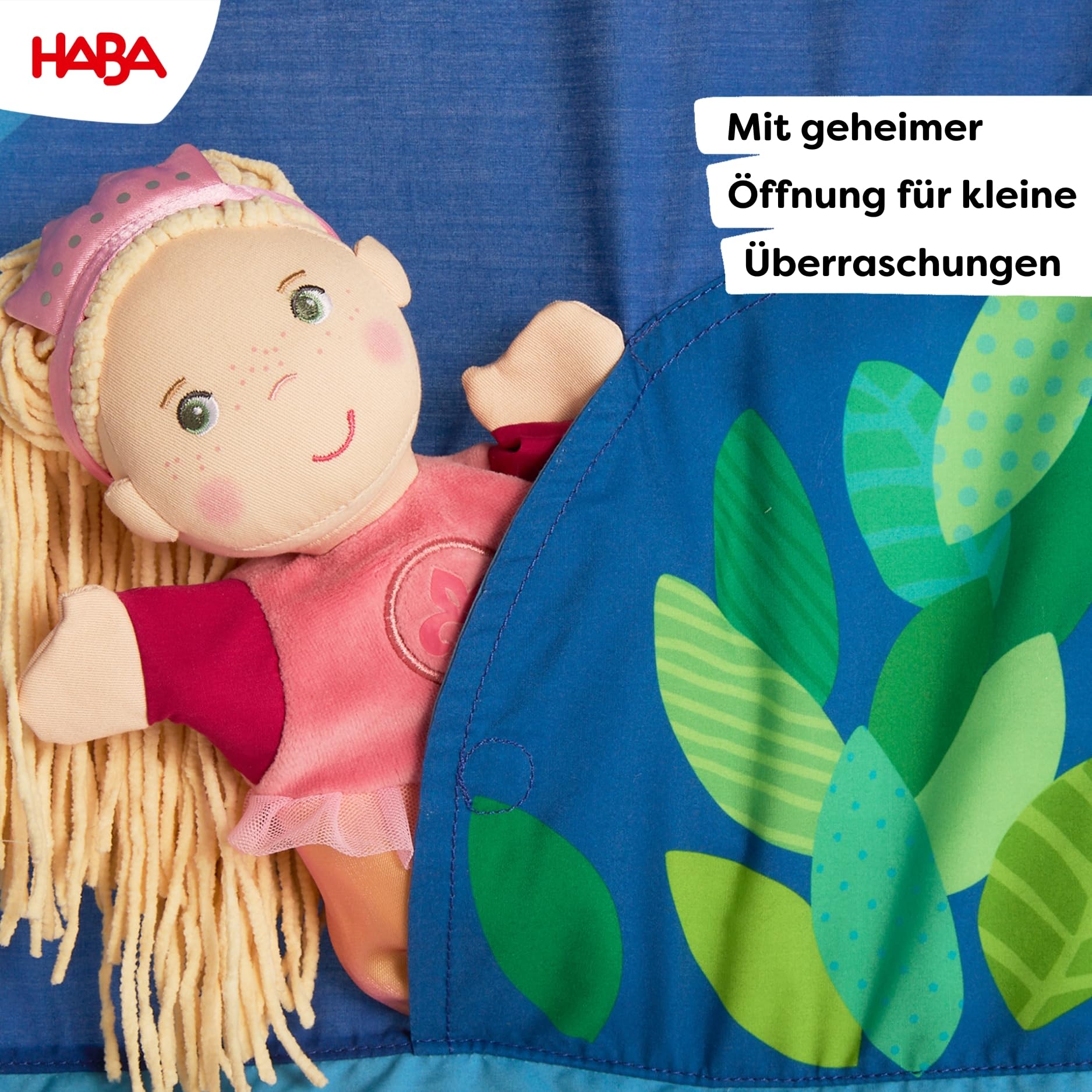 HABA Türtheater – Flexibles Kasperletheater mit Teleskopstange, einfache Befestigung im Türrahmen, Puppentheater ab 3 Jahren – 2011845001