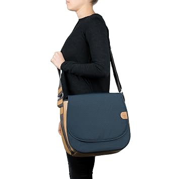 Lassig Womens Green Label Saddle Bag Spin Dye, Blue Melange