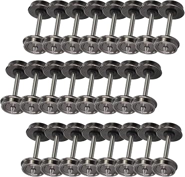 24pcs HO Scale 187 33 Metal Wheels for Model Train DC Wheel Set New C8725