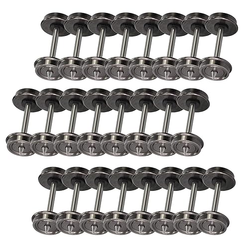 24 piezas Ruedas de Metal en Escala HO 1:87 de 33'' para Tren Modelo DC Nuevo C8725