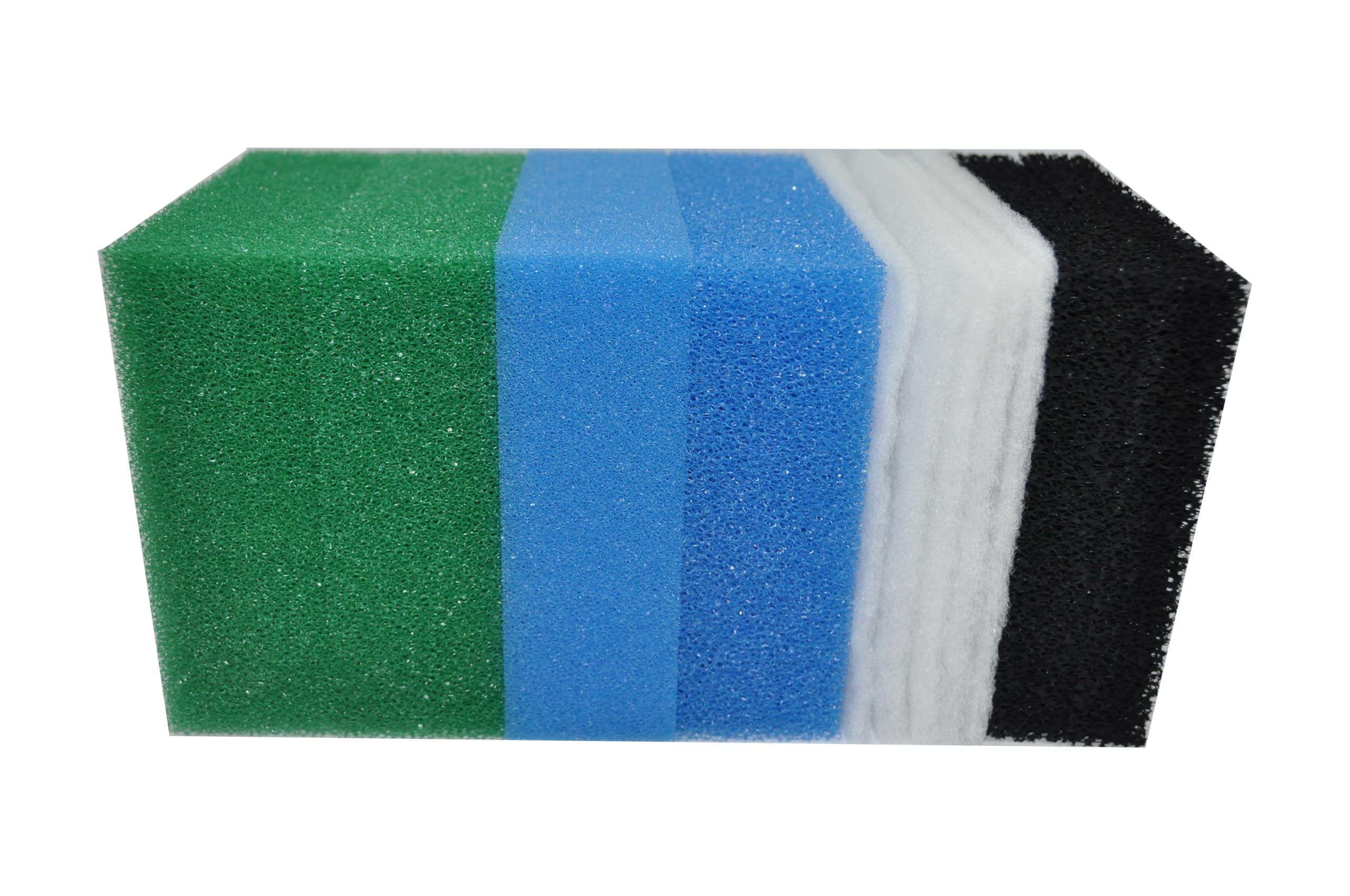 SANLILI Compatible set of filter media for Juwel Jumbo/Bioflow 8.0 XL (1 x blue sponges (fine), 1 x blue sponges (coarse), 2 x green sponges, 2 x activated carbon sponges, 5 x white filter sponges)