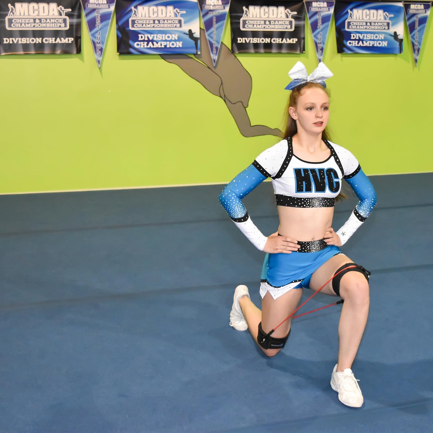 Cheer Kinetic Bands – Leg Resistance Bands for Cheerleaders | Improve Flexibility, Jumps, Stunts & Tumbling | 4-Level Resistance System with 12 Stunt Strap Colors + Digital Training Downloads