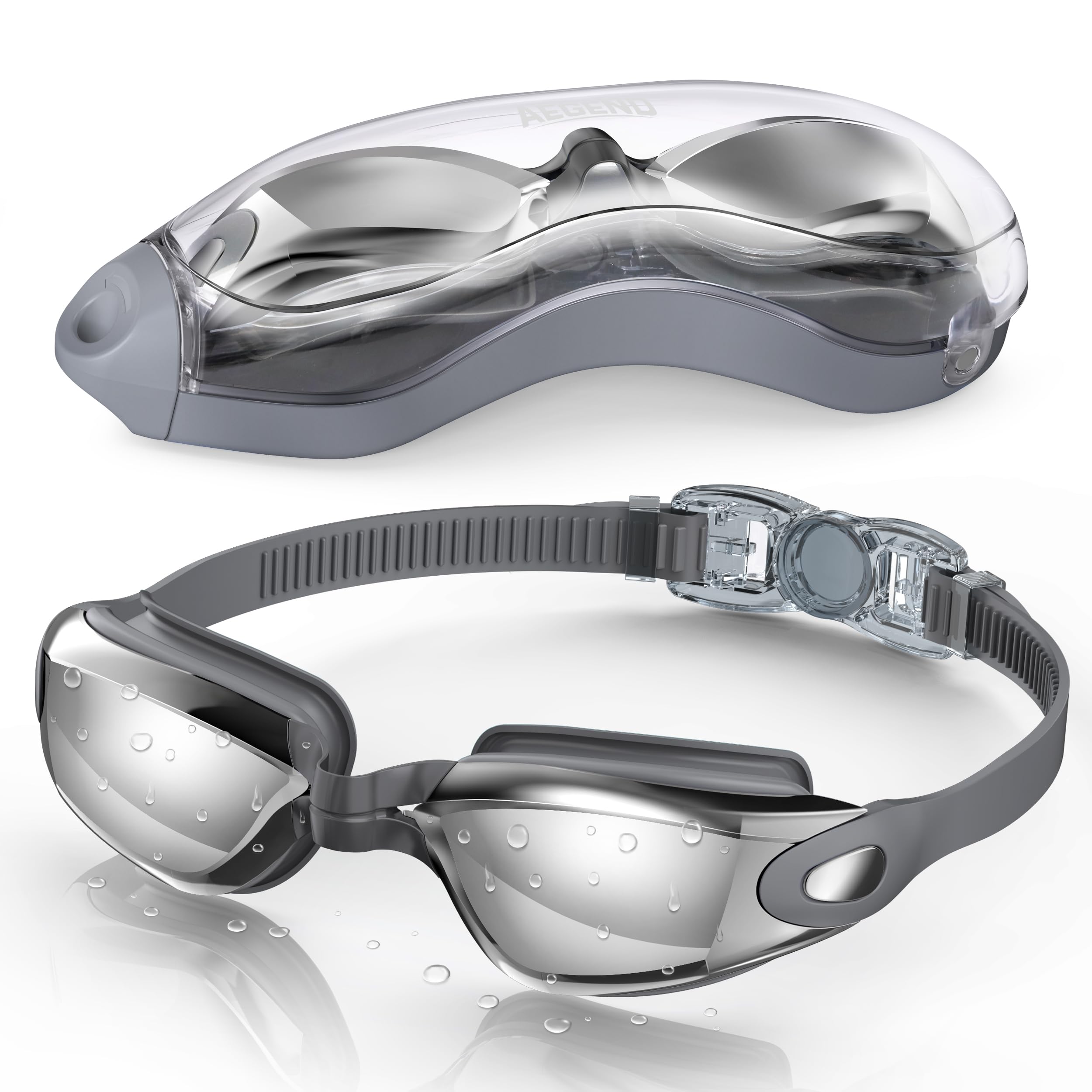 AegendSwim Goggles, Swimming Goggles No Leaking Full Protection Adult Men Women Youth
