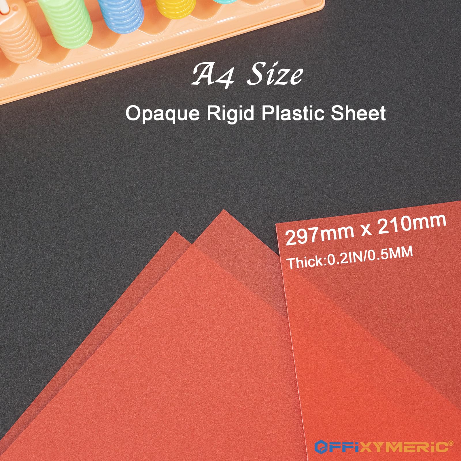 Red Opaque PVC Sheets - 10 Pack A4 -2 Red Opaque PVC Sheets - 10 Pack A4 -2