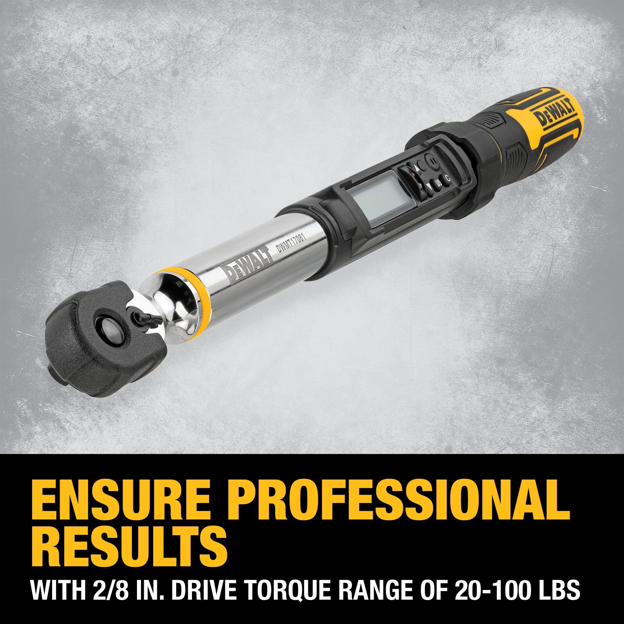 DEWALT Chiave dinamometrica, 3/8" Drive, chiave dinamometrica digitale (DWMT17061)