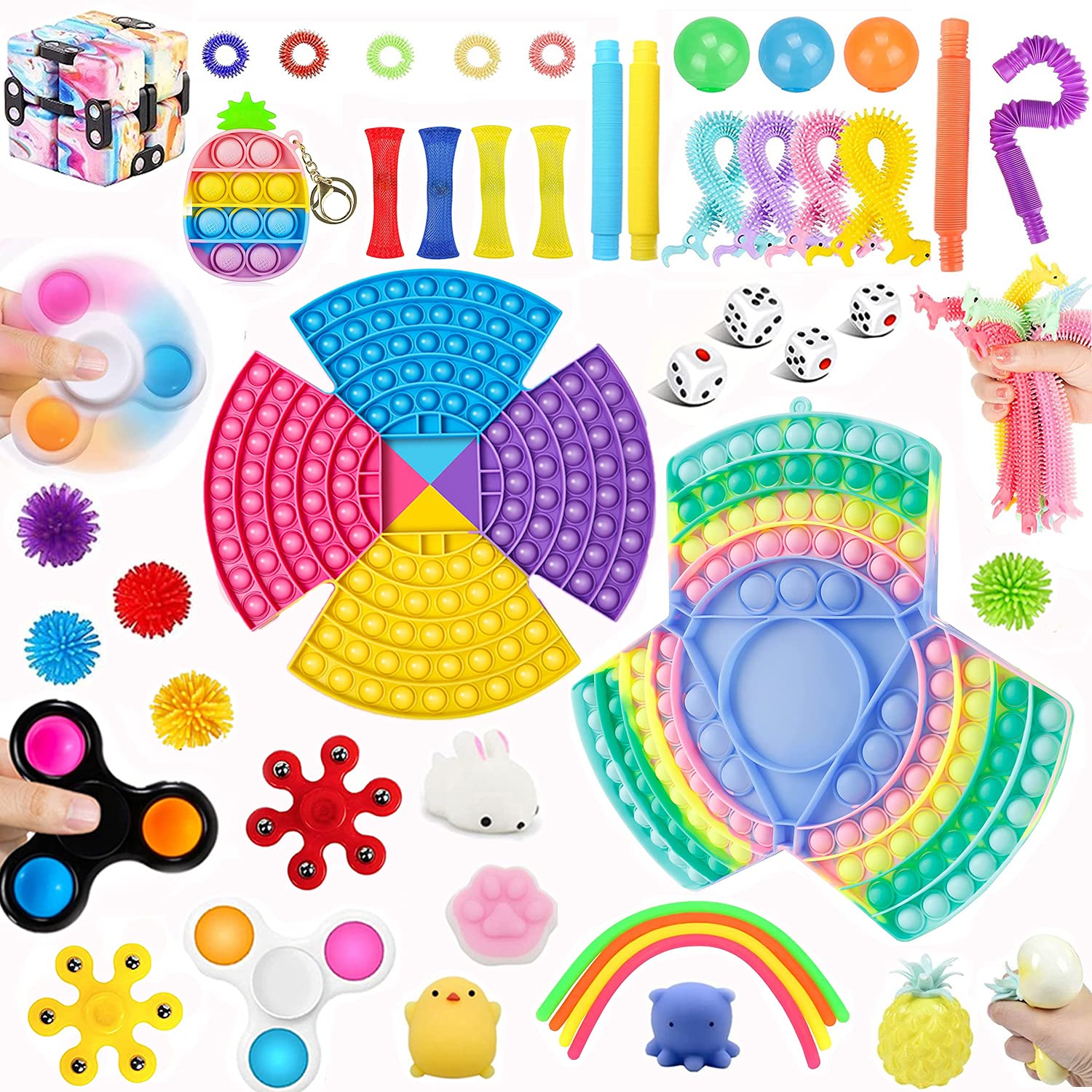 Buy 40 Pcs Fidget Toys Set Cheap,Figetget toys set ,Pop it Puzzle