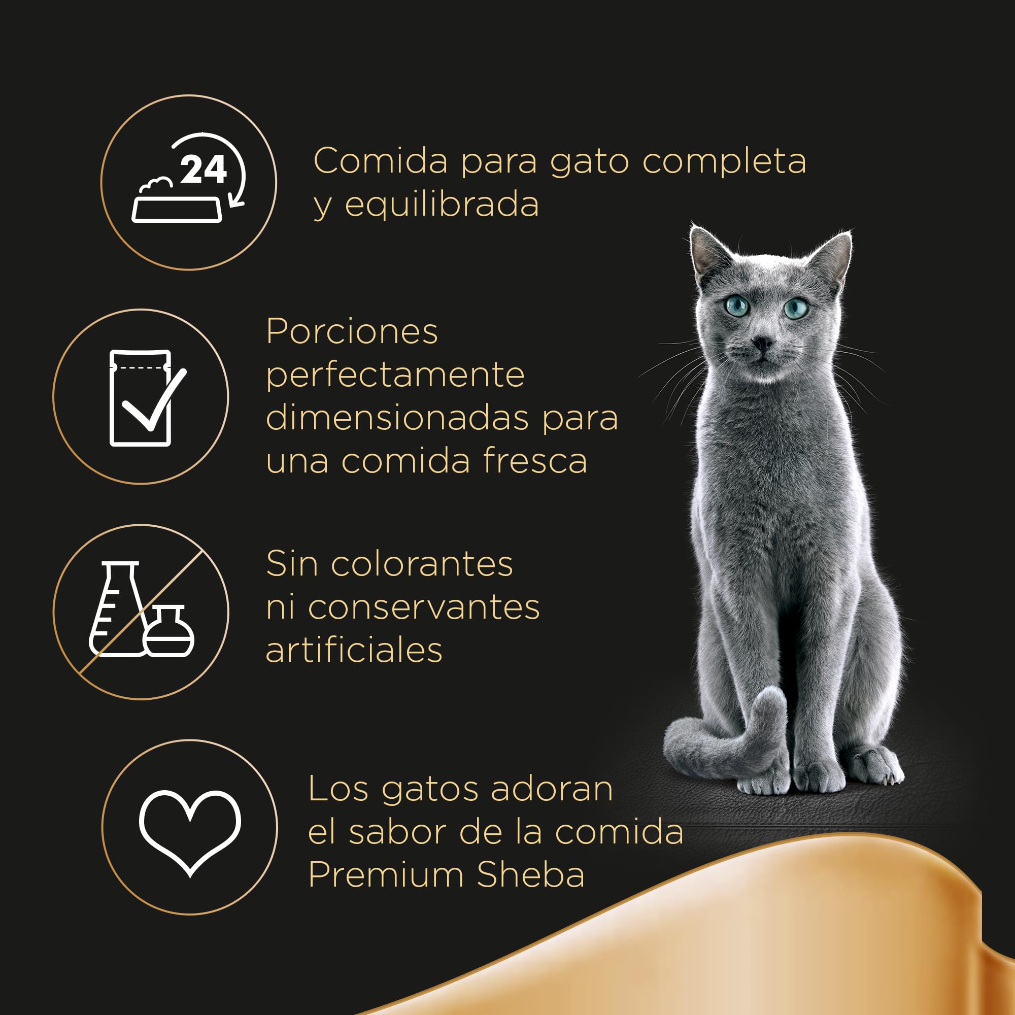 Sheba Délices du Jour Comida húmeda para Gatos, Sabor Pescado, Multipack (Pack de 12 x 6 bolsitas x 50g)