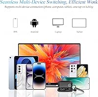 Sisism N17 Bluetooth 5.3 Single Ear Headset with LED Charging Case, Dual-Mic Noise Canceling for Office, Trucking, Calls