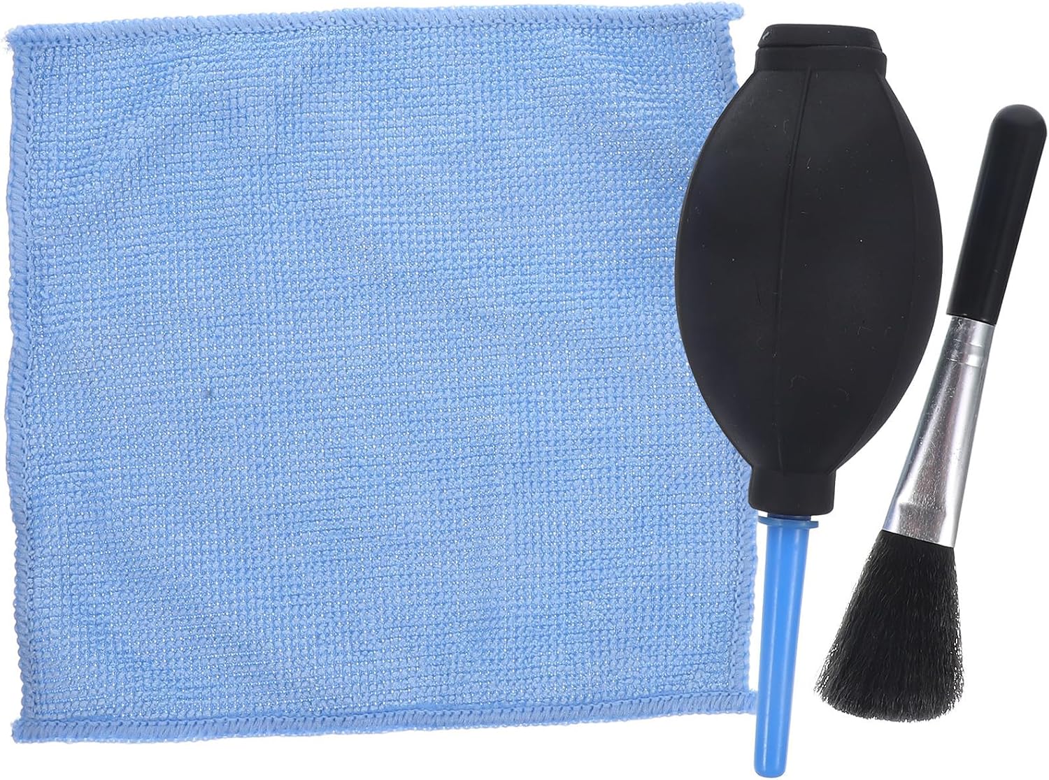 Silicone Dust Cleaning Air Blower with Flexible Nozzle and Cleaning Brush Kit for DSLR Camera Lens and Keyboard Dust Removal