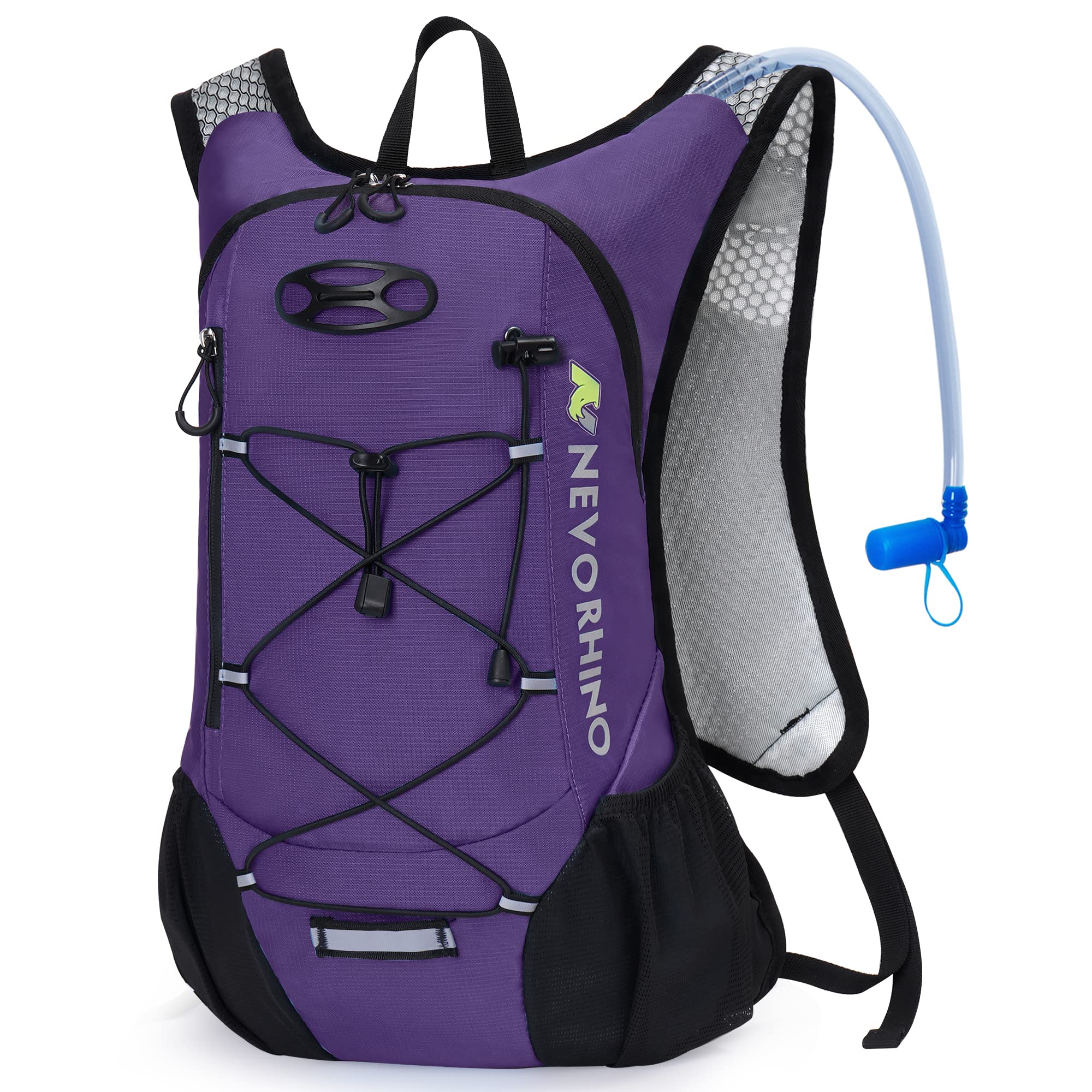 Lightweight Hydration Backpack, Running Backpack with 2L Water Bladder, Hydro Water Daypack for Cycling Hiking Rave