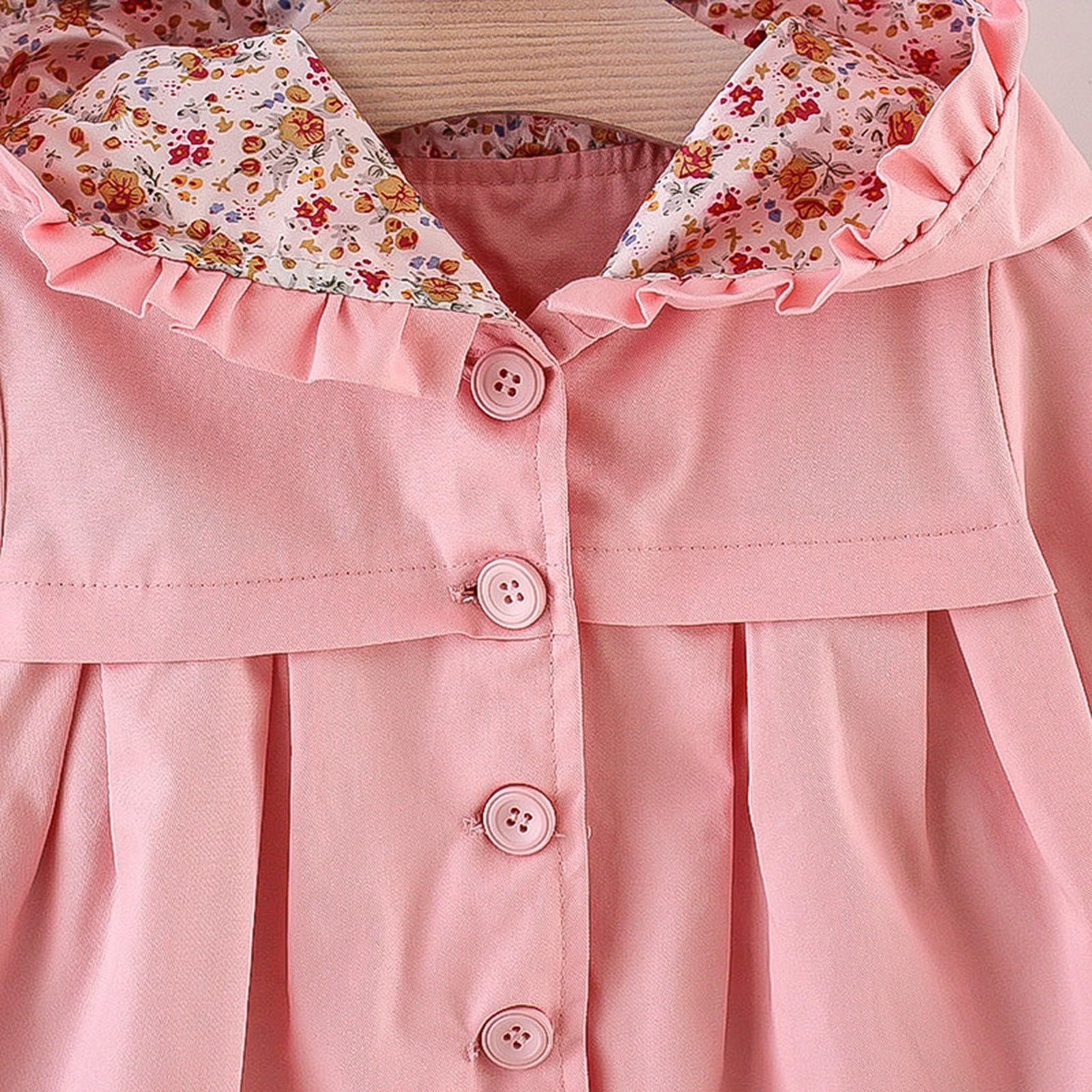 Vestes à capuche décontractées pour le printemps et l'automne 2025 - Manteau coupe-vent pour bébé fille - Manteaux d'hiver avec trous pour les pouces